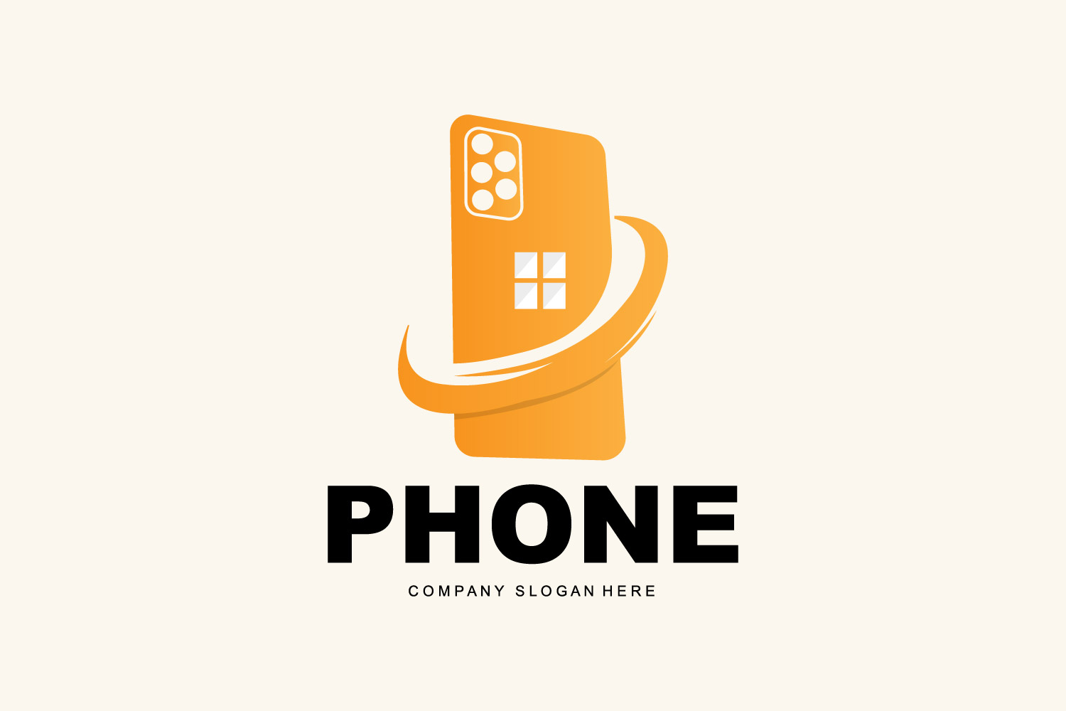 Smartphone Logo Vector Modern Phone DesignV32