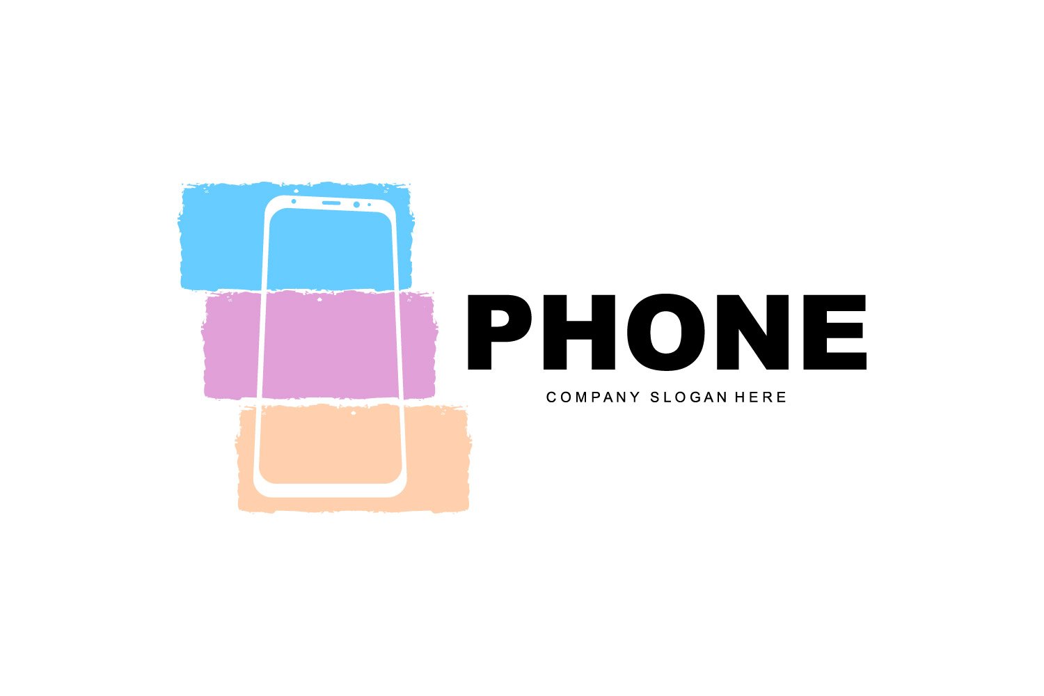Smartphone Logo Vector Modern Phone DesignV40