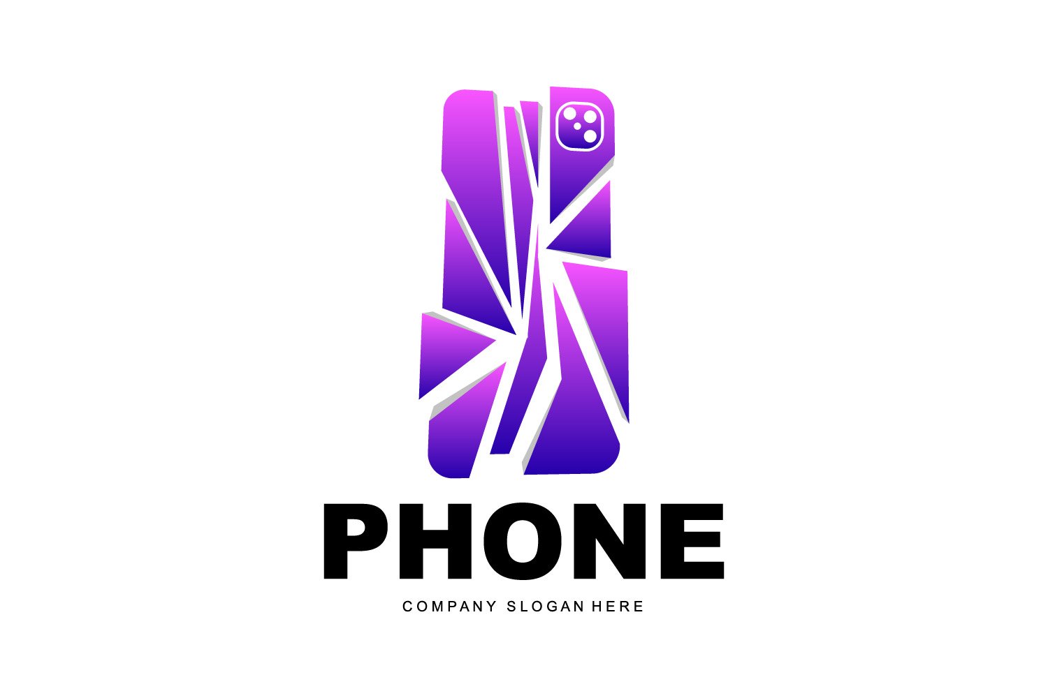 Smartphone Logo Vector Modern Phone DesignV42