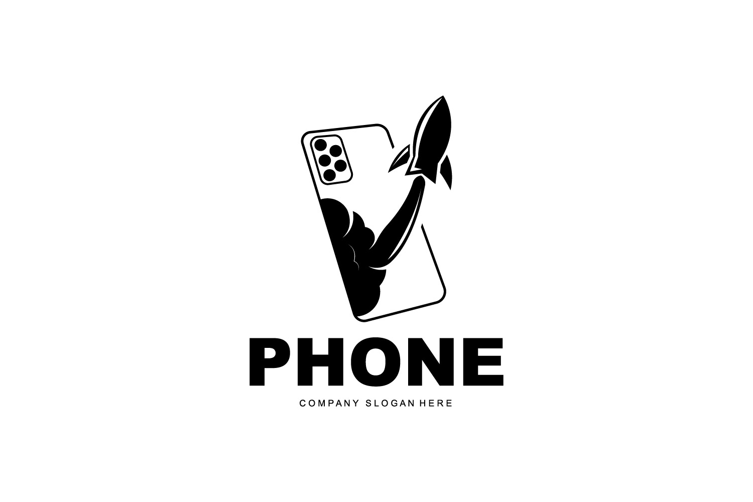 Smartphone Logo Vector Modern Phone DesignV46