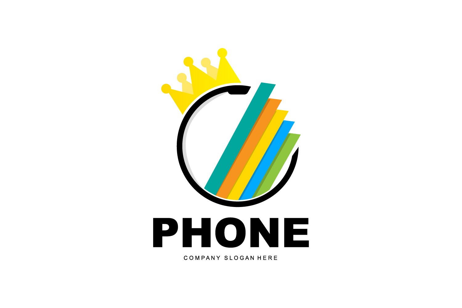 Smartphone Logo Vector Modern Phone DesignV47