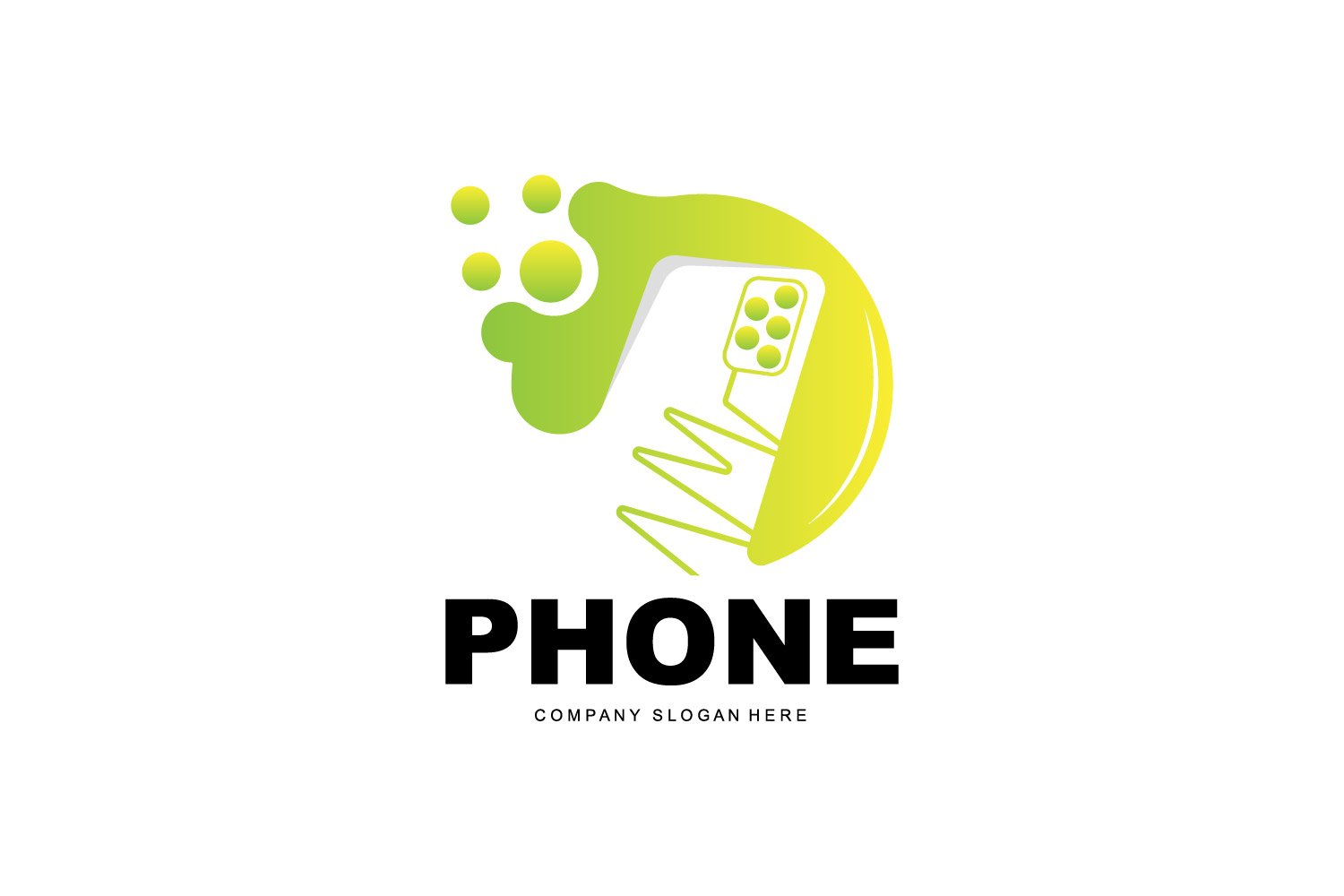 Smartphone Logo Vector Modern Phone DesignV48