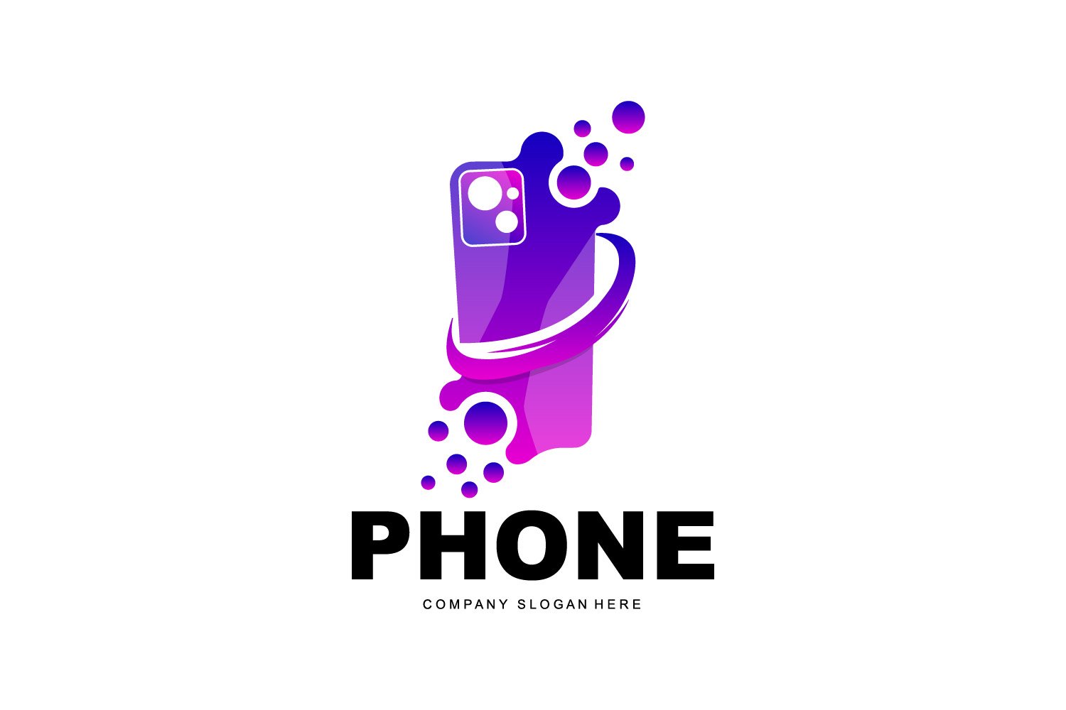 Smartphone Logo Vector Modern Phone DesignV49