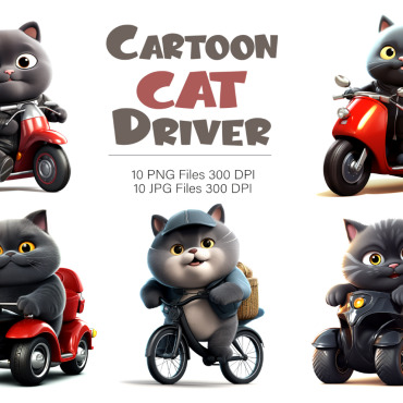 Cartoon Cat Illustrations Templates 404903