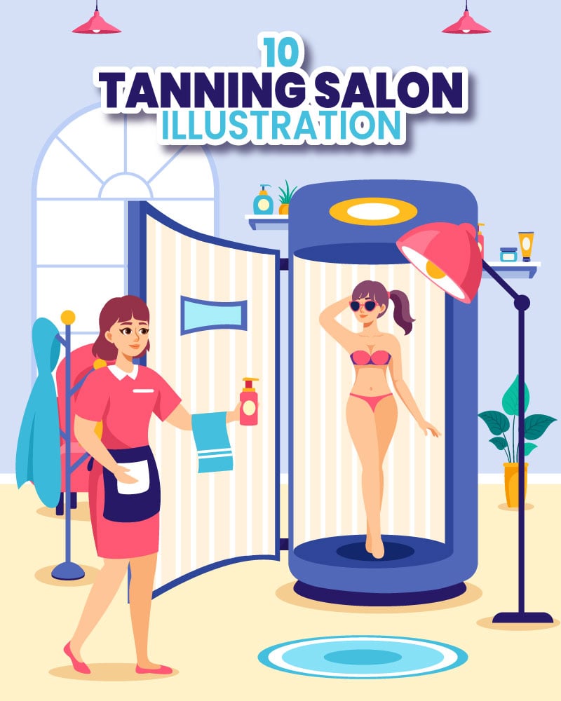 10 Tanning Salon Illustration
