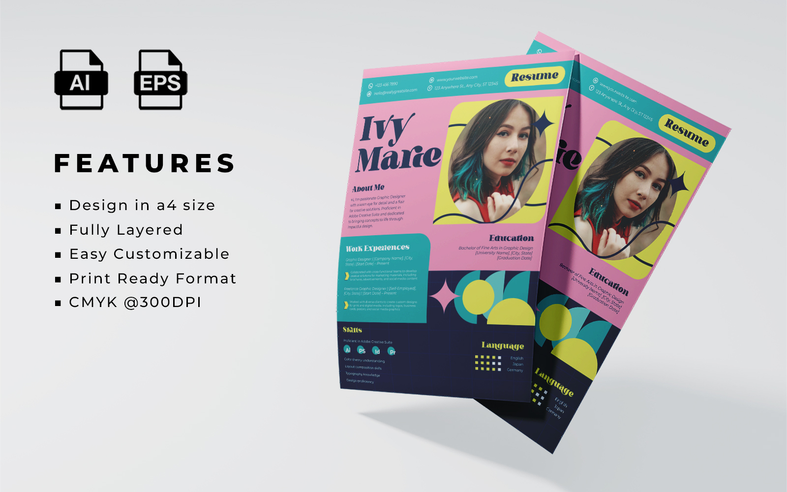 Resume and CV Template Design 027