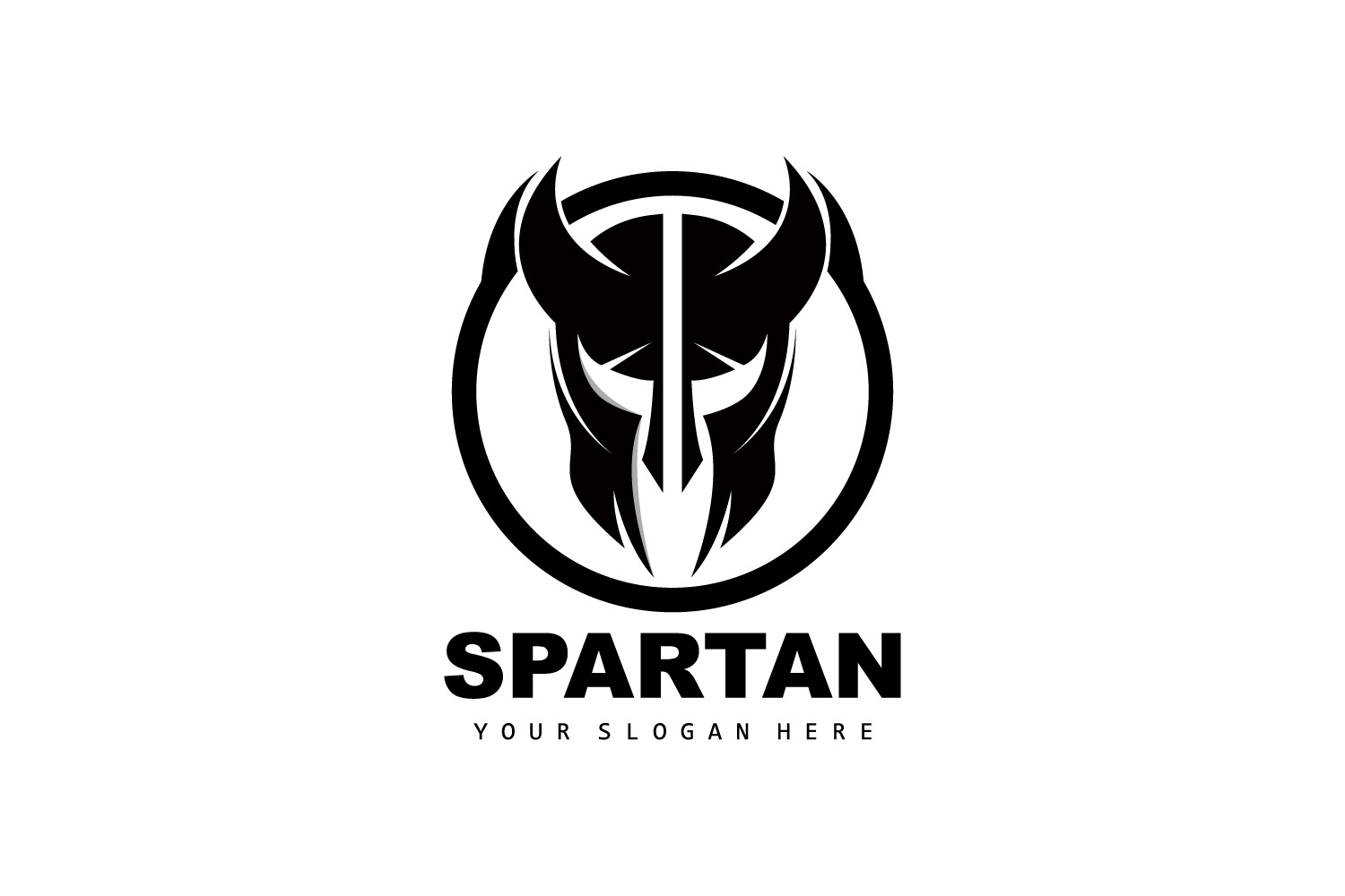 Spartan Logo Vector Silhouette Knight DesignV15