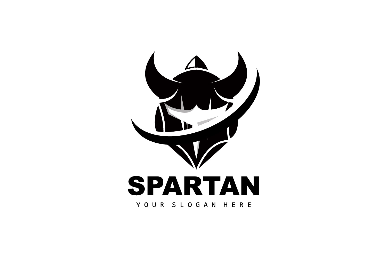 Spartan Logo Vector Silhouette Knight DesignV19