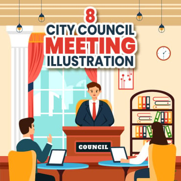 Council Meeting Illustrations Templates 405259