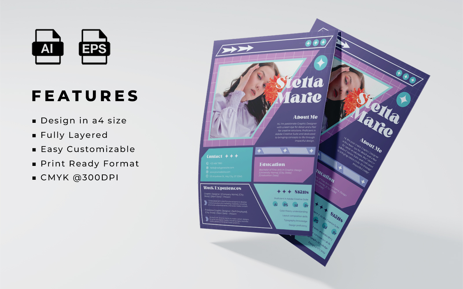 Resume and CV Template Style 18