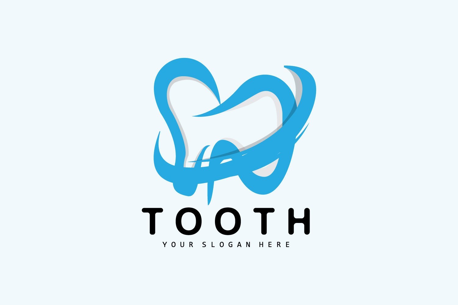 Chef Tooth logo Dental Health VectorV11