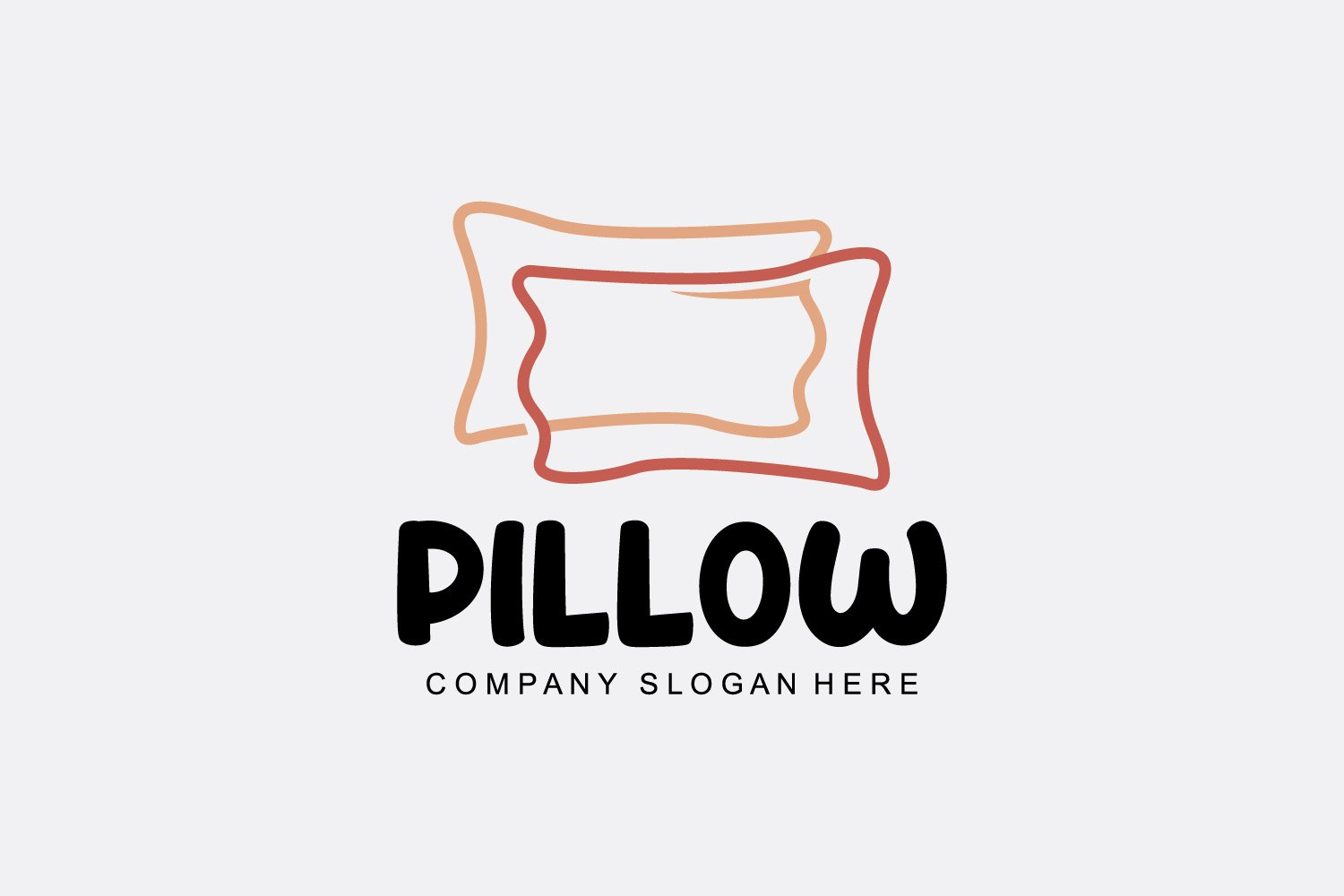Pillow Logo Bed Design Template  VectorV2