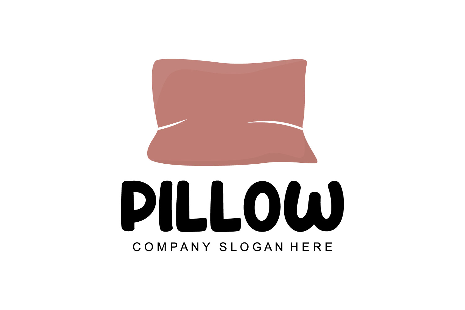 Pillow Logo Bed Design Template  VectorV4