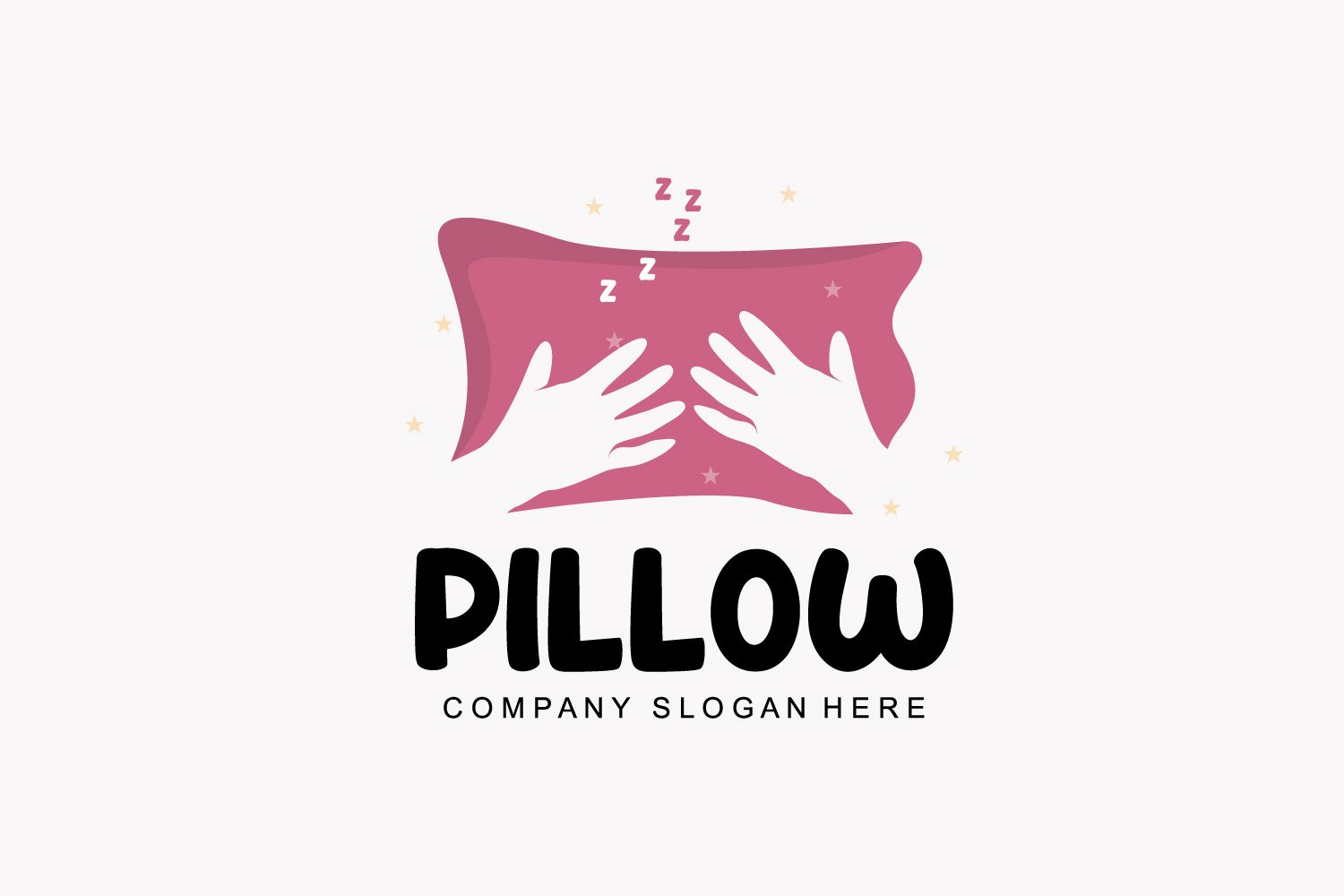 Pillow Logo Bed Design Template  VectorV6