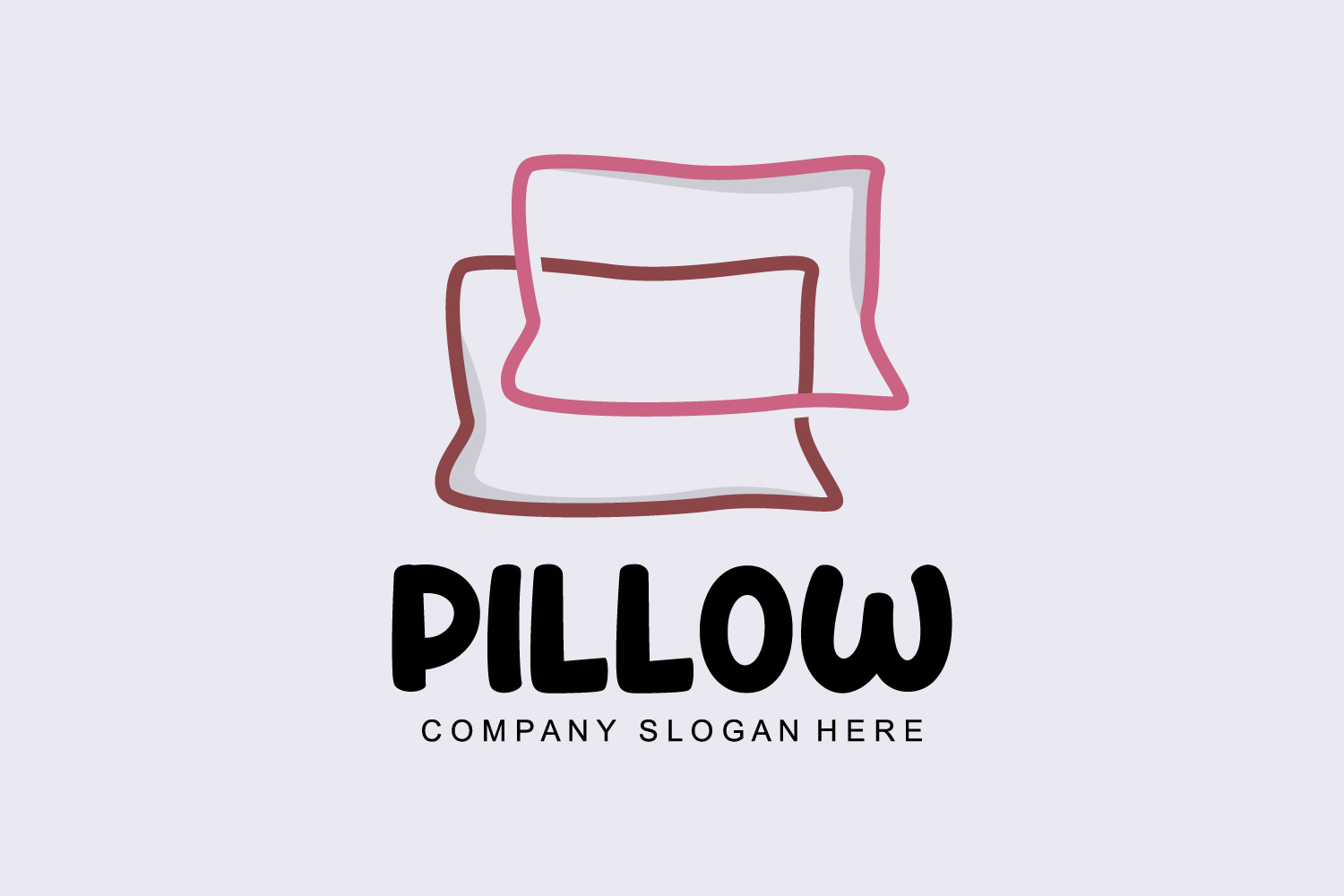 Pillow Logo Bed Design Template  VectorV9