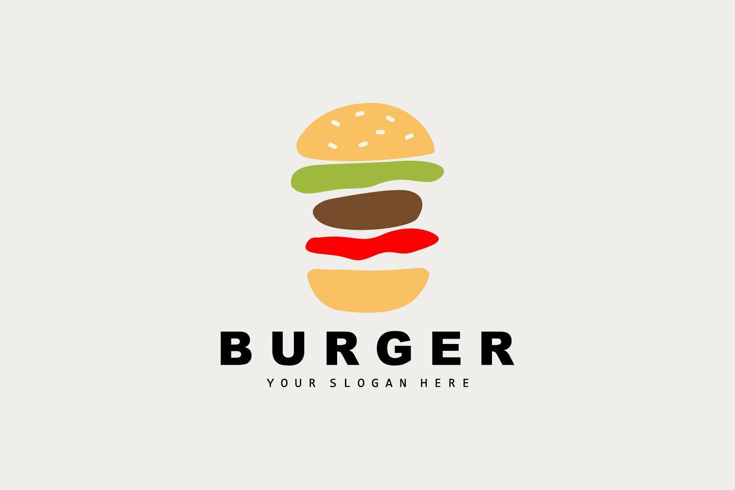 Burger Logo Fast Food Design  VectorV6