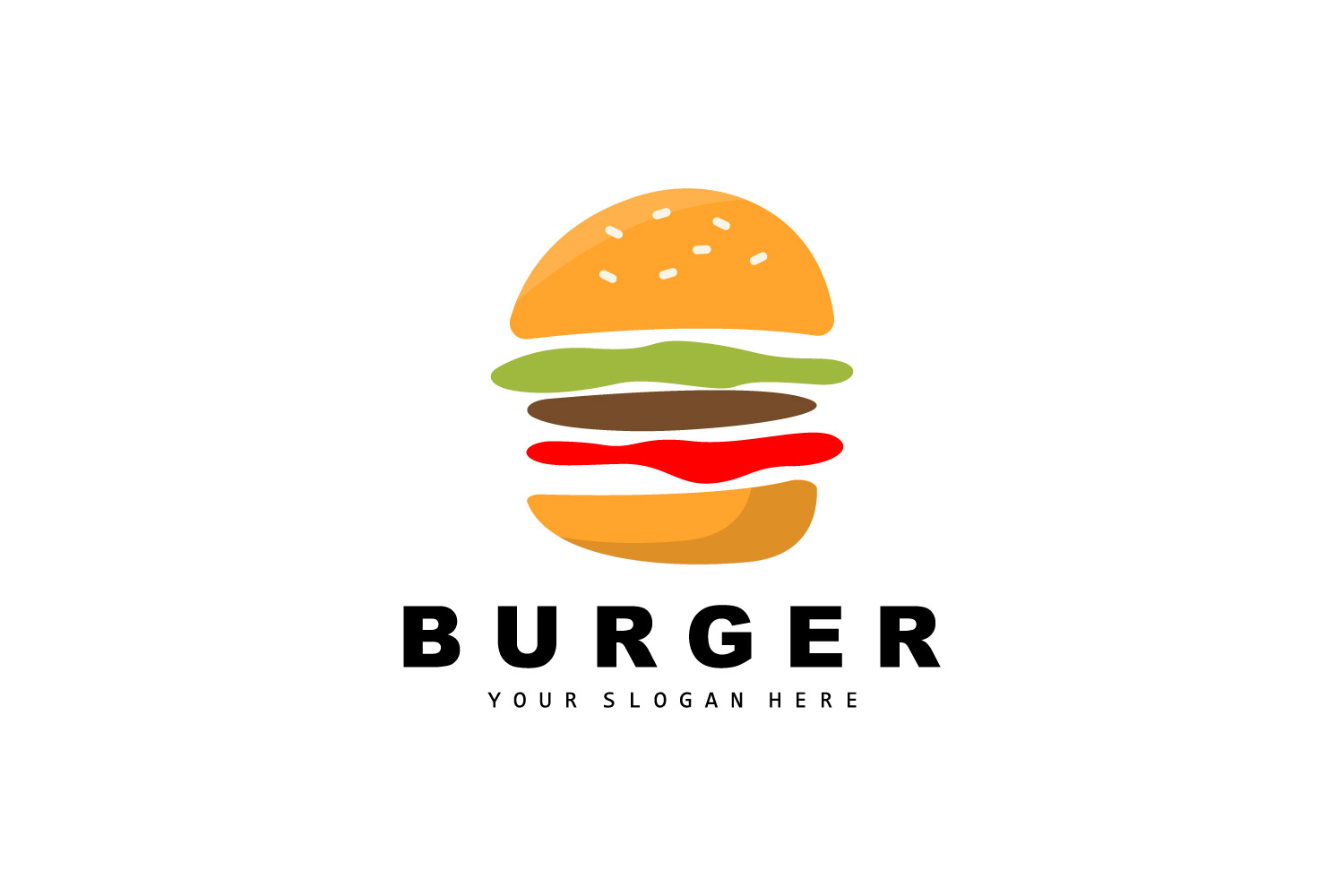 Burger Logo Fast Food Design  VectorV7