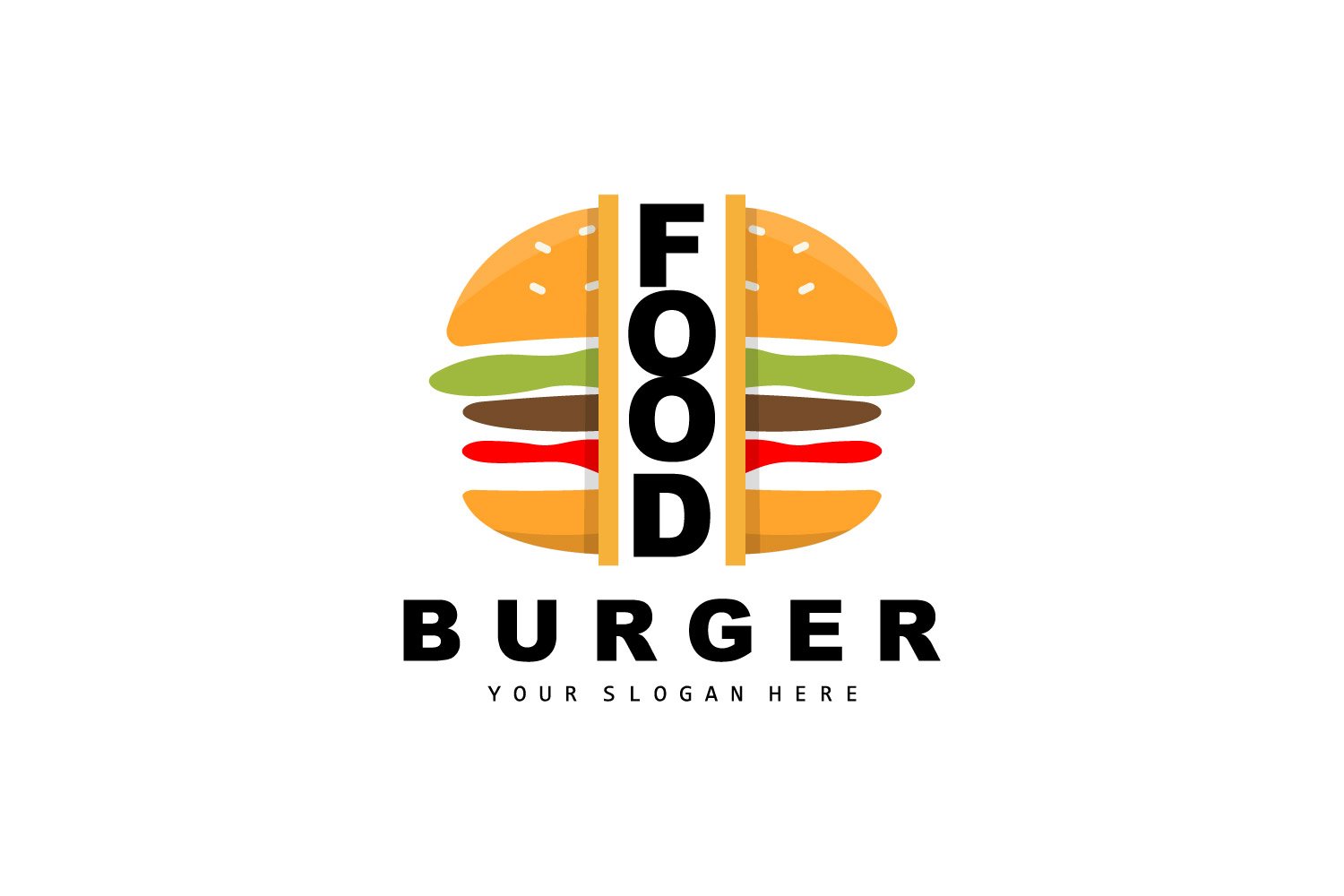 Burger Logo Fast Food Design  VectorV8