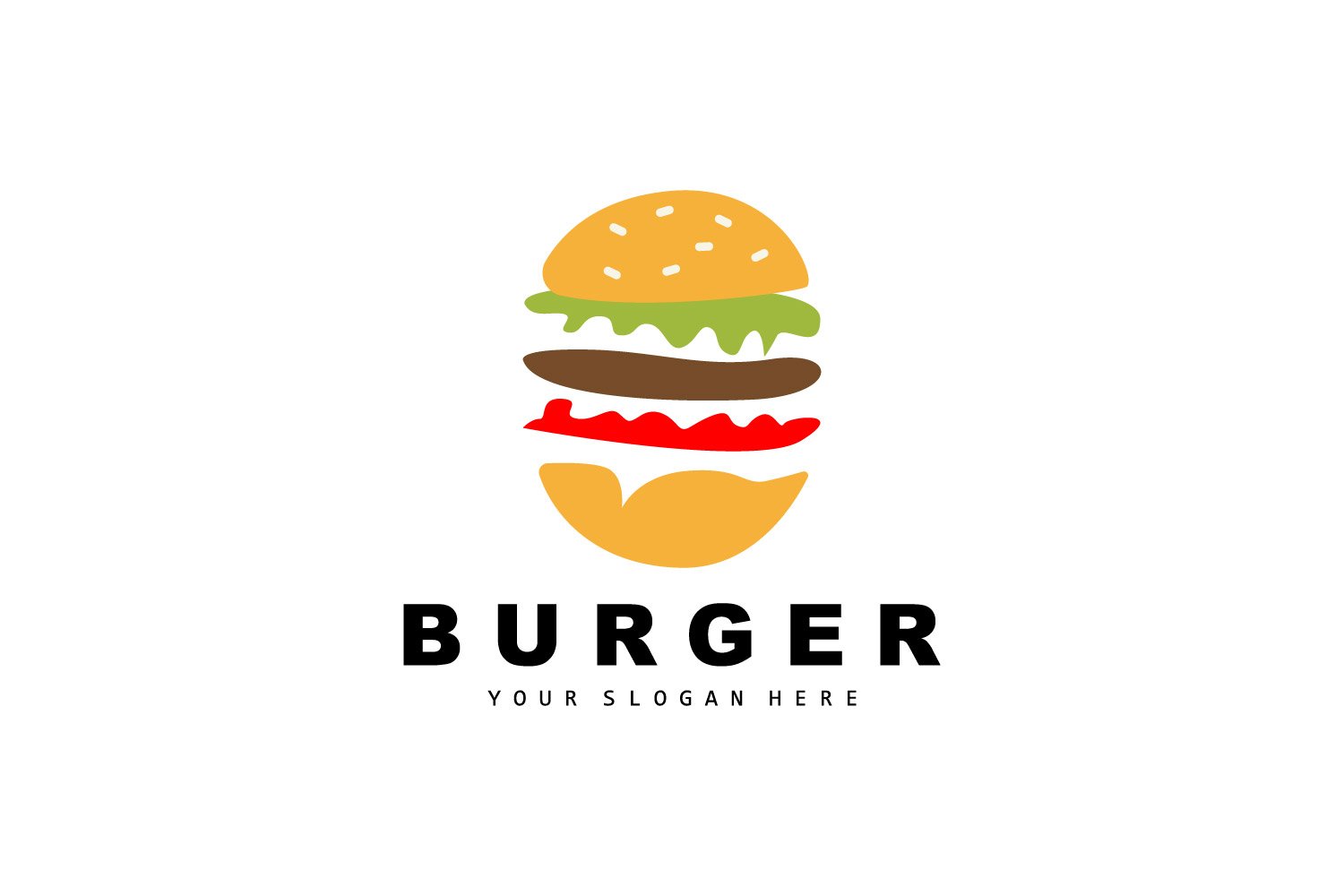 Burger Logo Fast Food Design  VectorV9