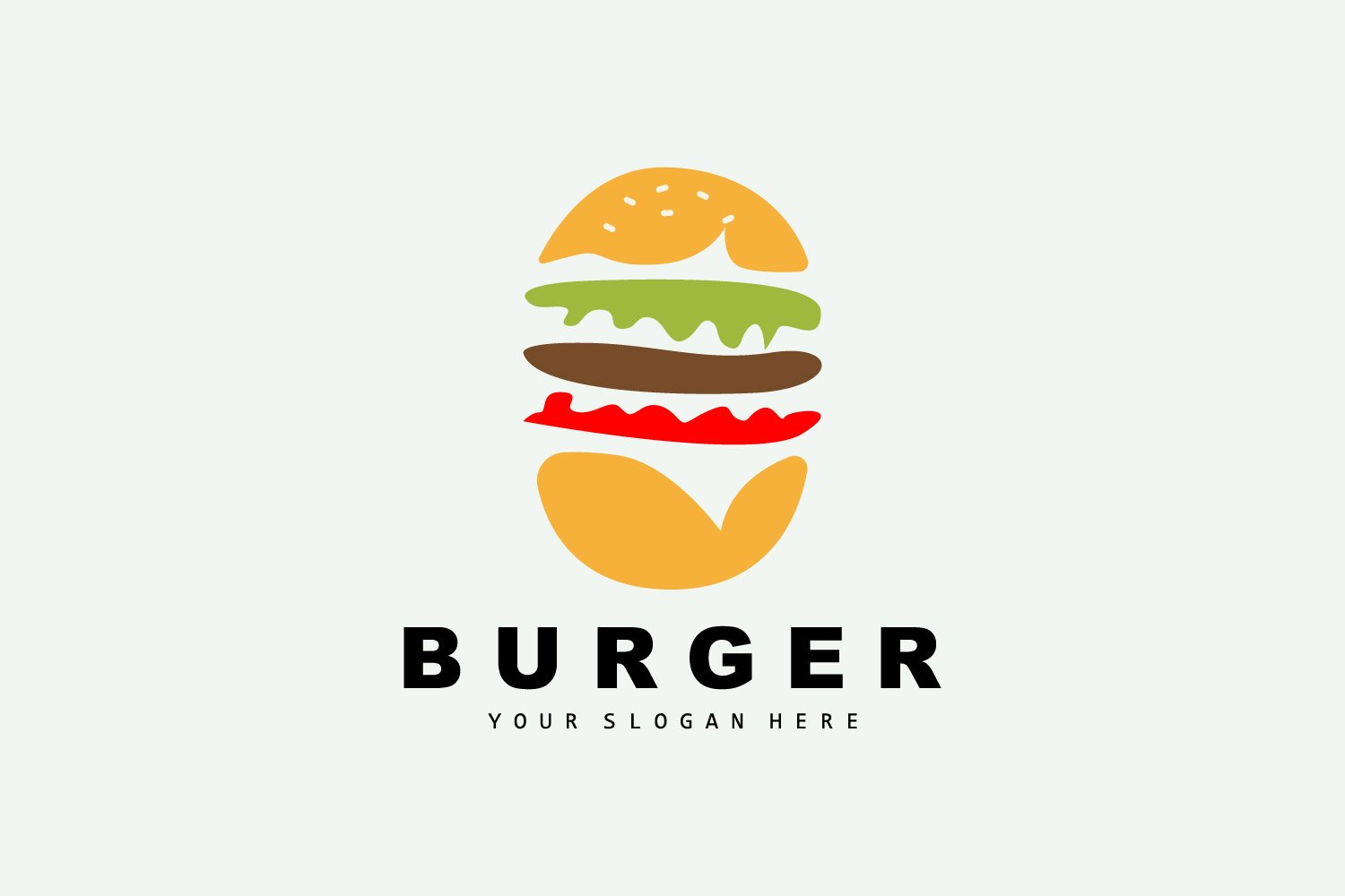 Burger Logo Fast Food Design  VectorV3