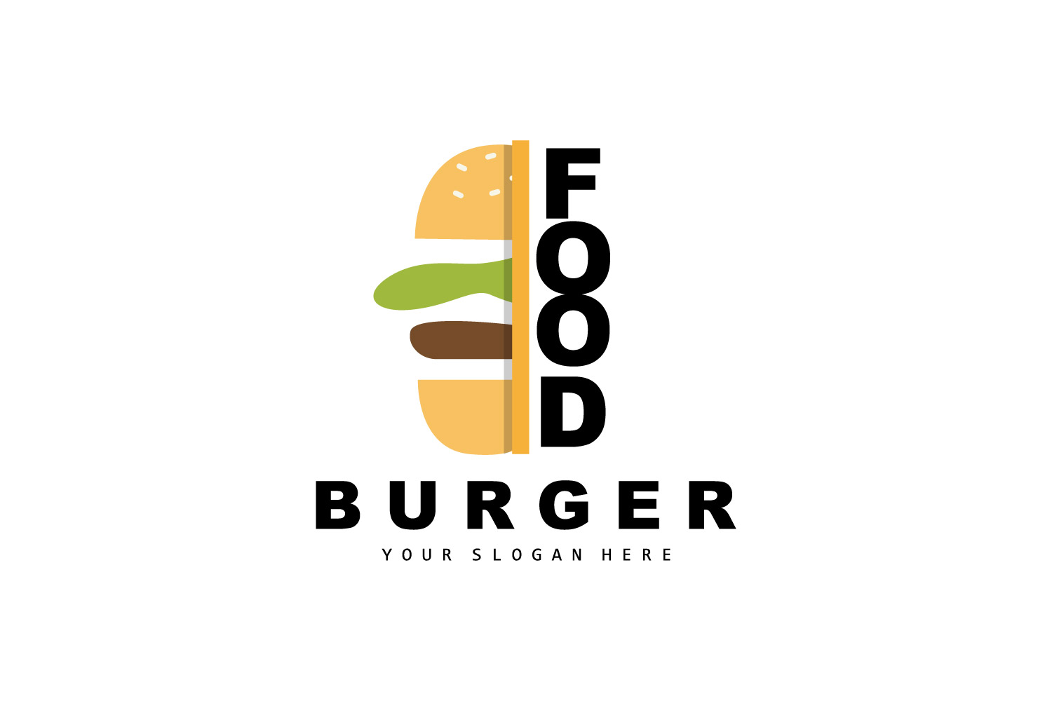 Burger Logo Fast Food Design  VectorV5