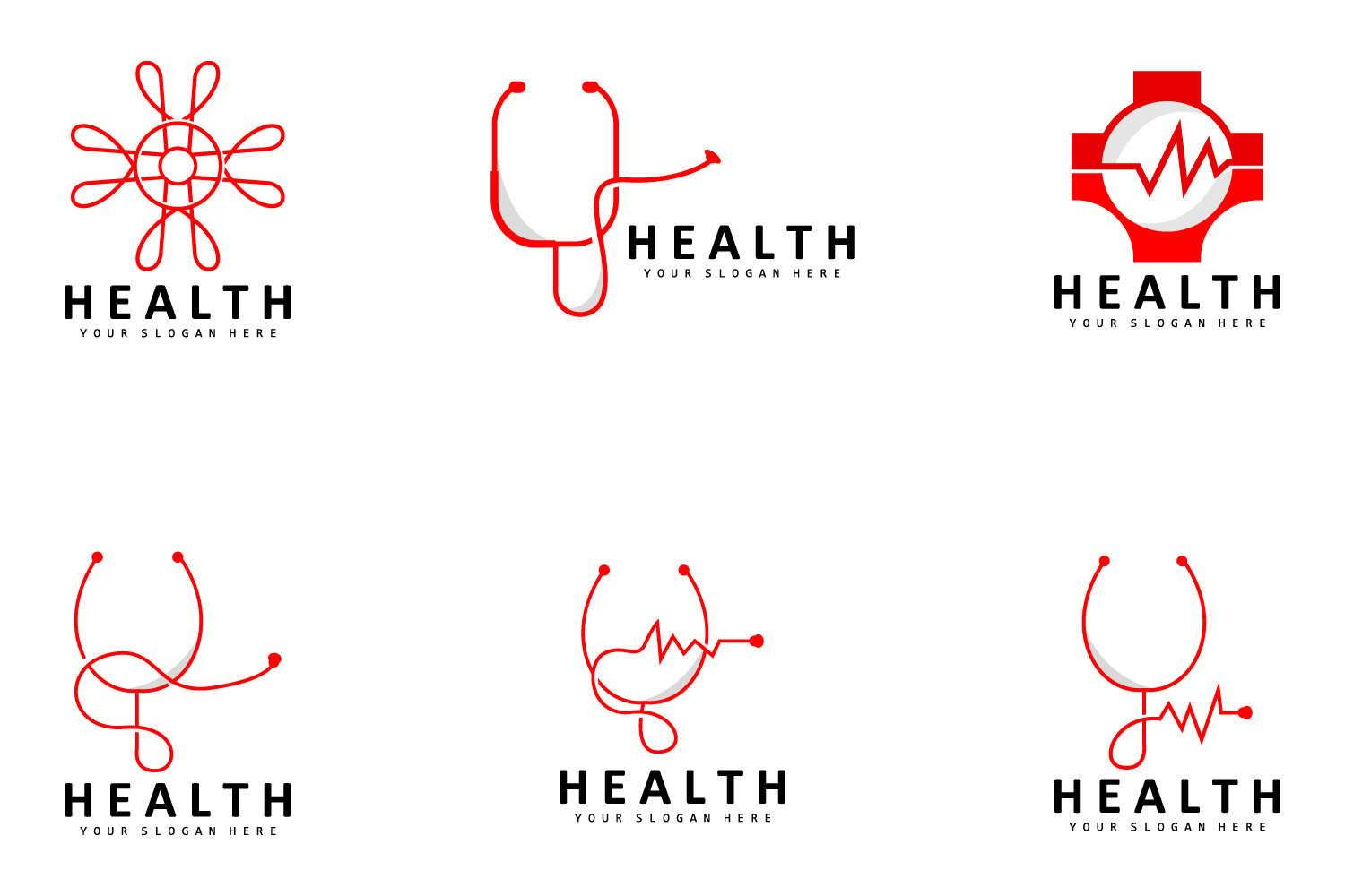 Stethoscope Logo Simple Health Care DesignV1