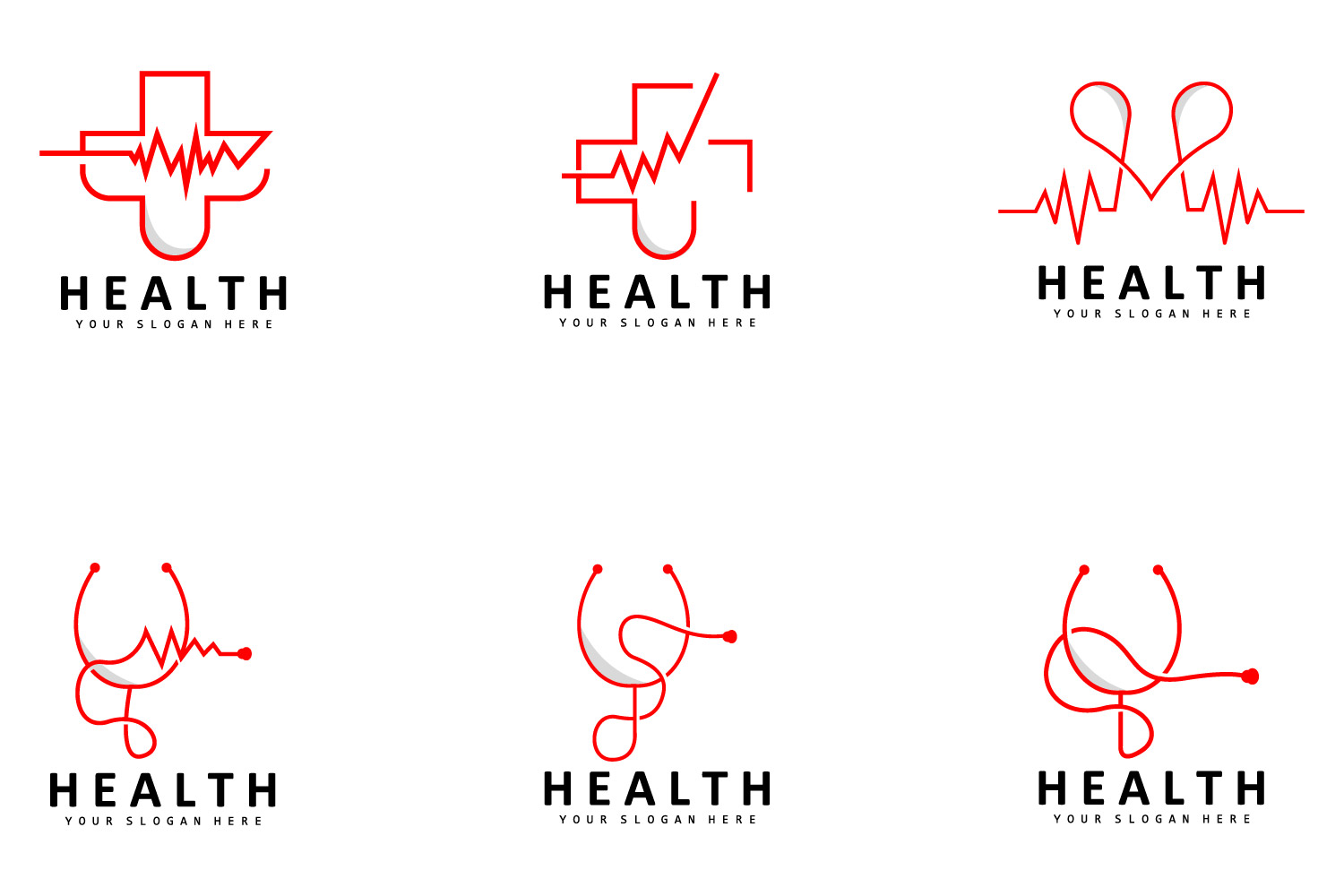 Stethoscope Logo Simple Health Care DesignV2