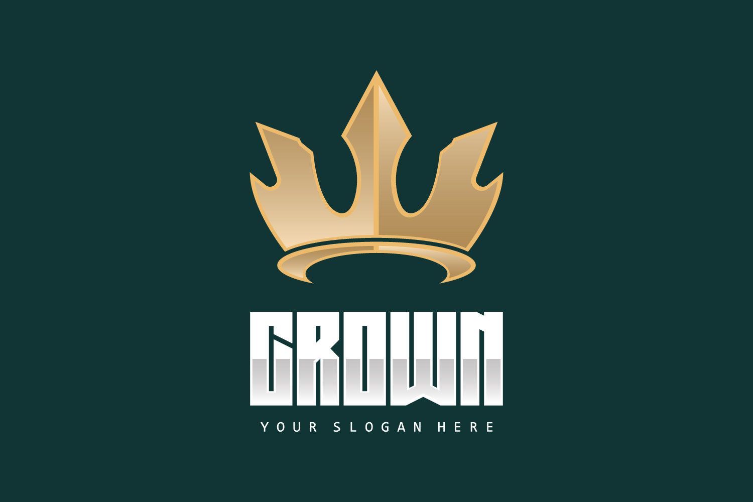 Crown logo design simple beautiful luxuryV10