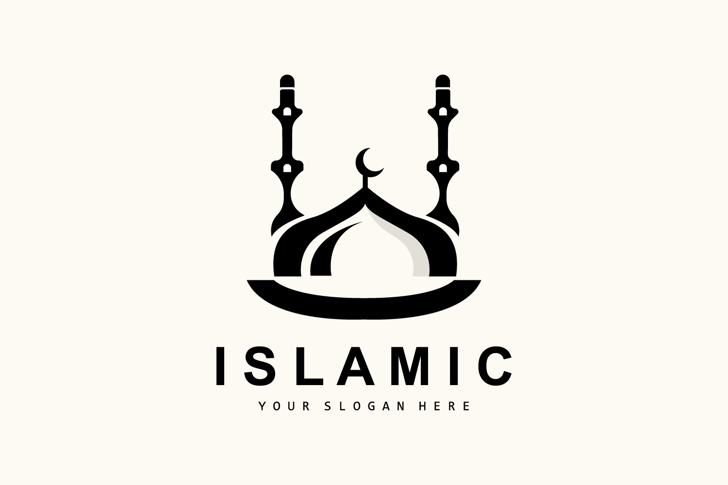Mosque logo ramadan design template vectorV1
