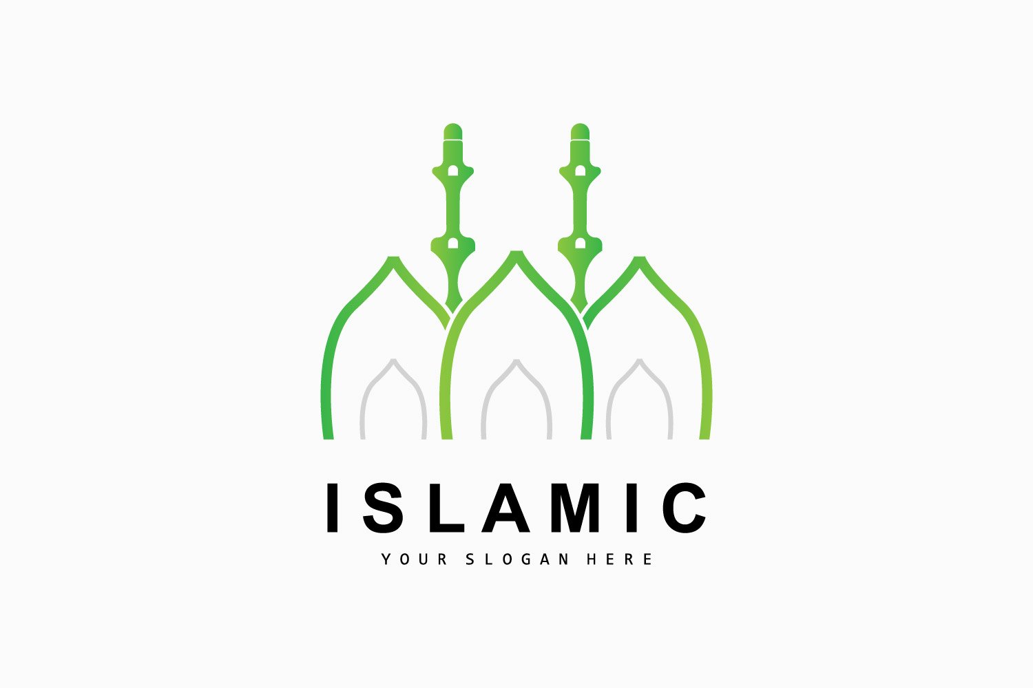 Mosque logo ramadan design template vectorV3