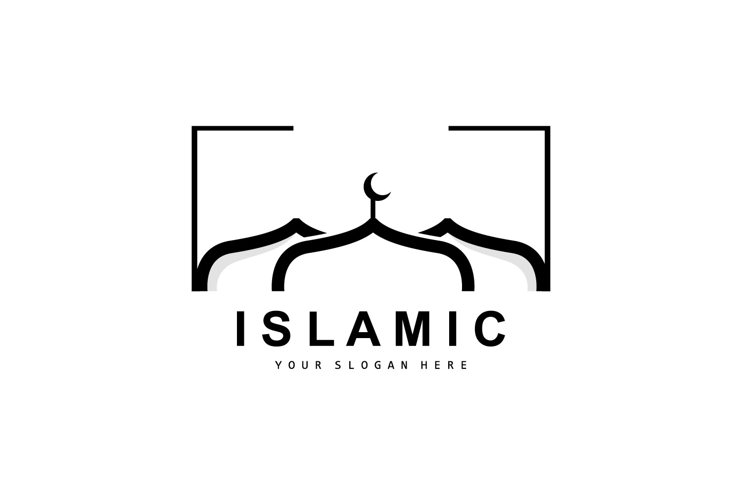 Mosque logo ramadan design template vectorV5