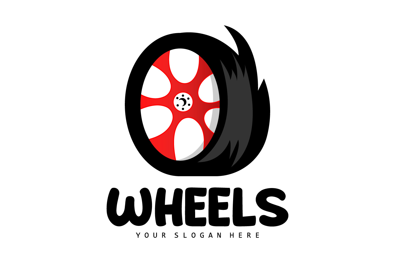 Vehicle Wheel Service Logo Automotive DesignV7