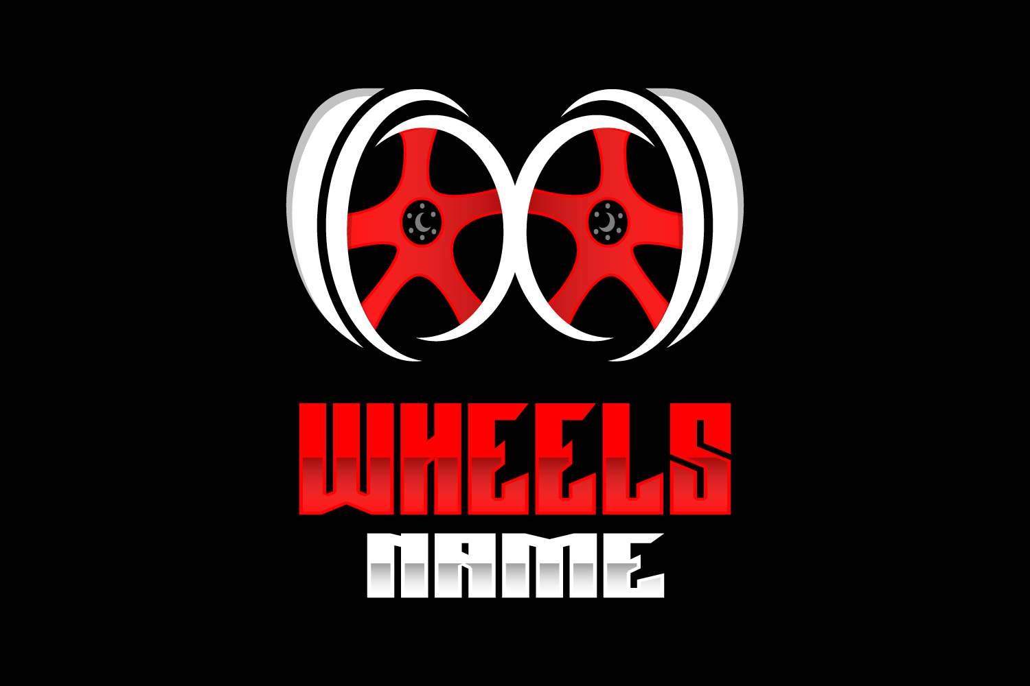 Vehicle Wheel Service Logo Automotive DesignV10