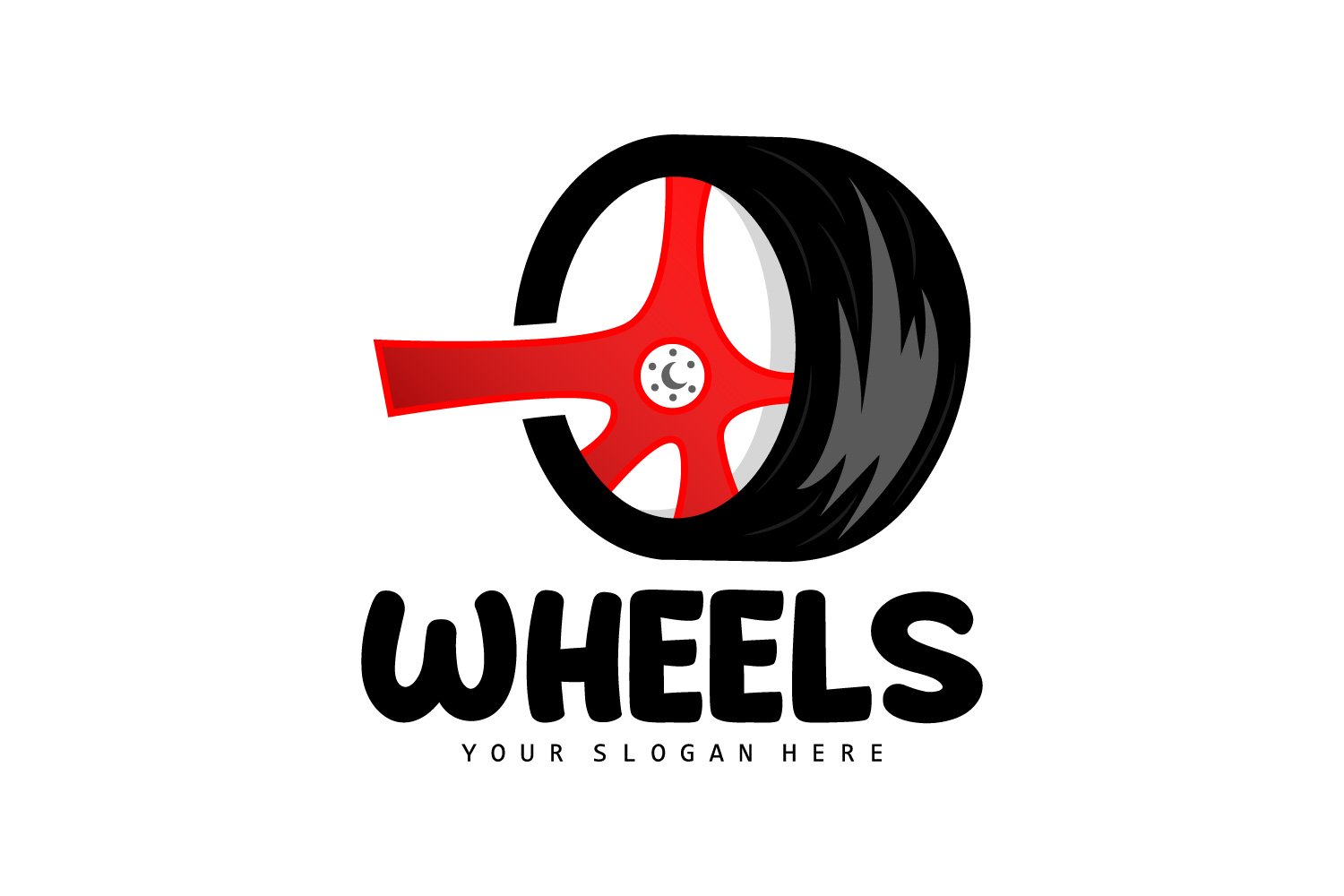 Vehicle Wheel Service Logo Automotive DesignV11