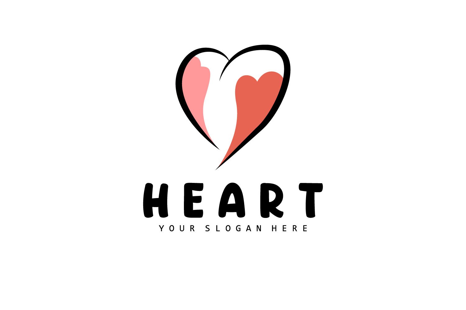 Heart Logo Love Design Valentine's Day V2