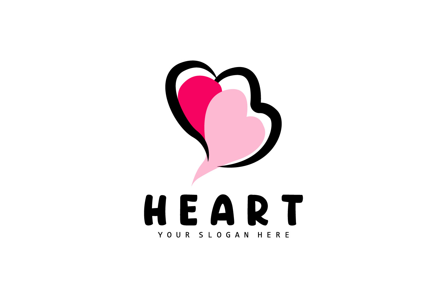 Heart Logo Love Design Valentine's DayV5