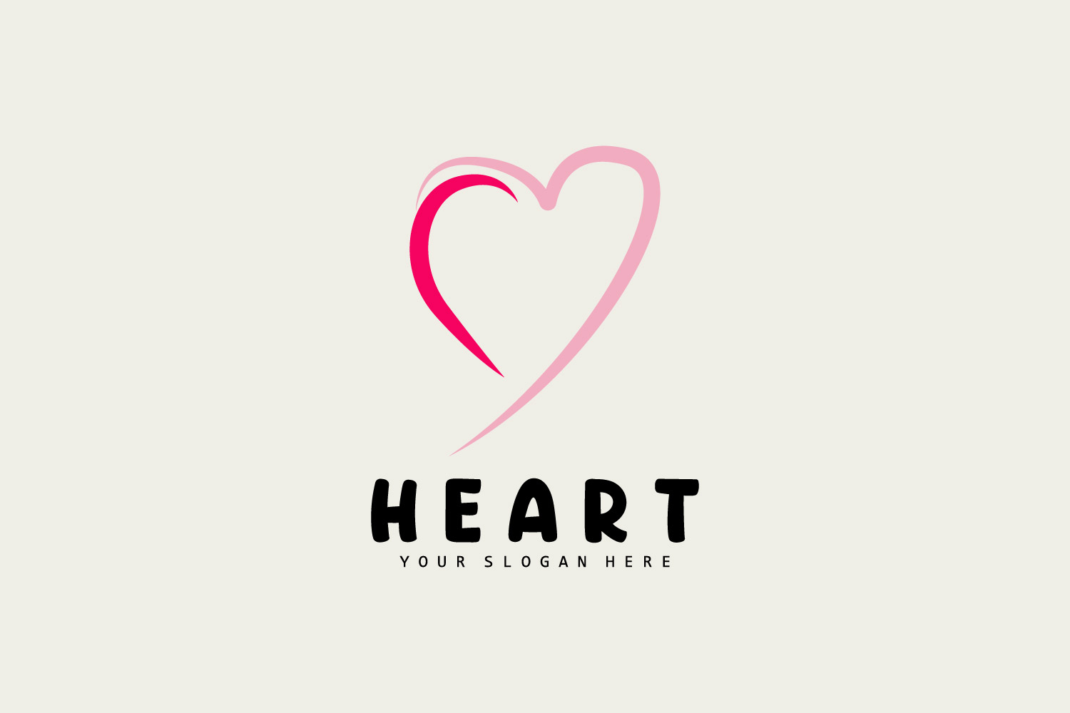 Heart Logo Love Design Valentine's DayV9