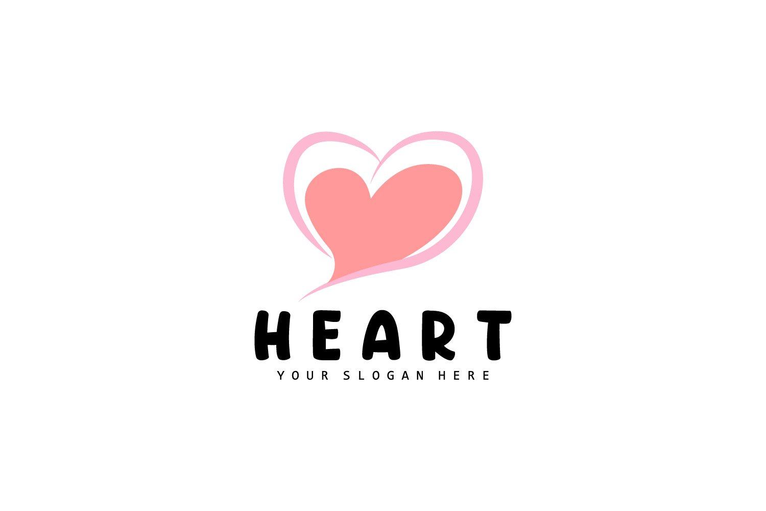 Heart Logo Love Design Valentine's DayV10