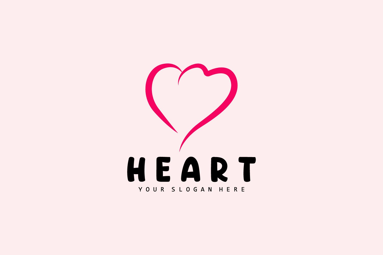 Heart Logo Love Design Valentine's DayV11