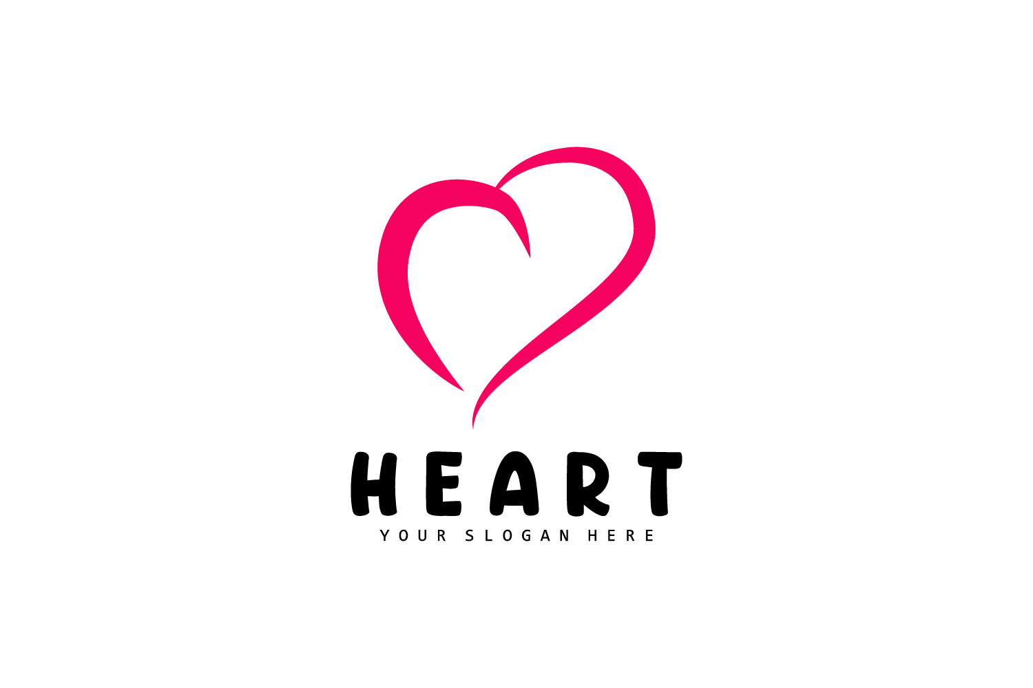 Heart Logo Love Design Valentine's Day V12