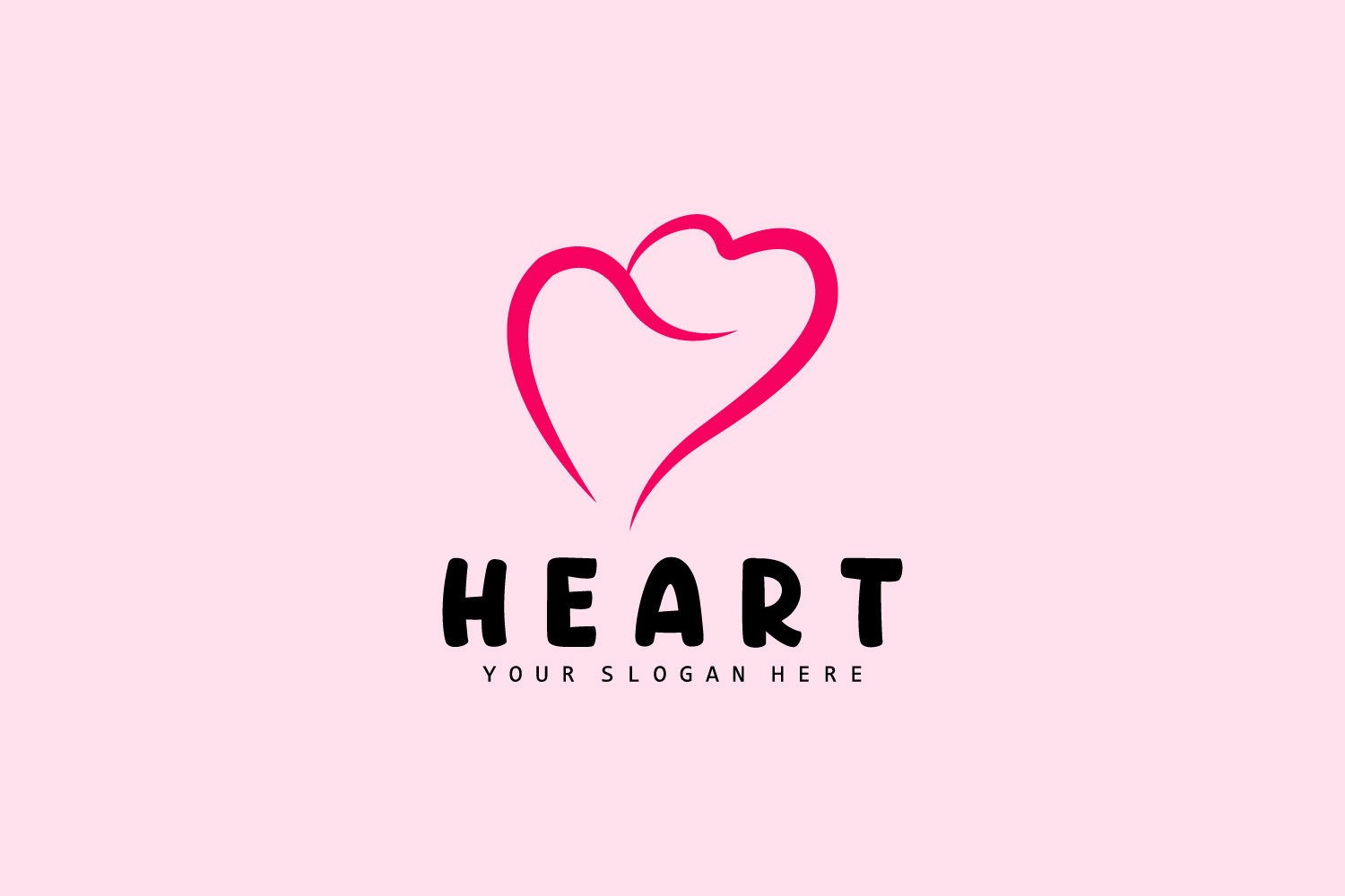 Heart Logo Love Design Valentine's DayV13