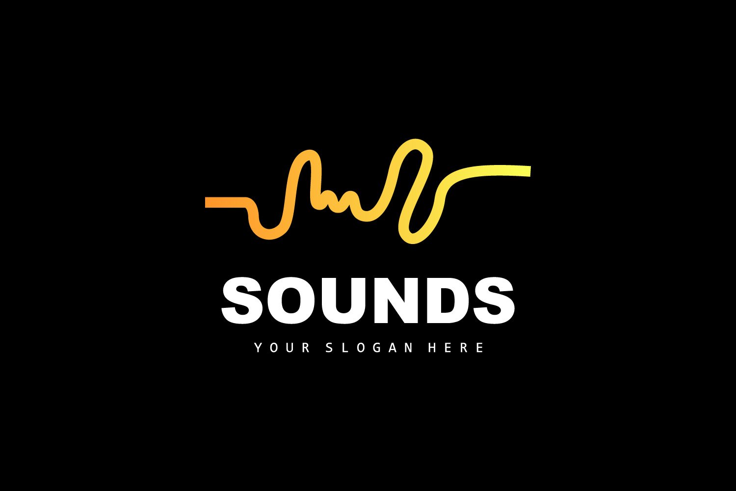 Sound Wave Logo Equalizer Design Music V4