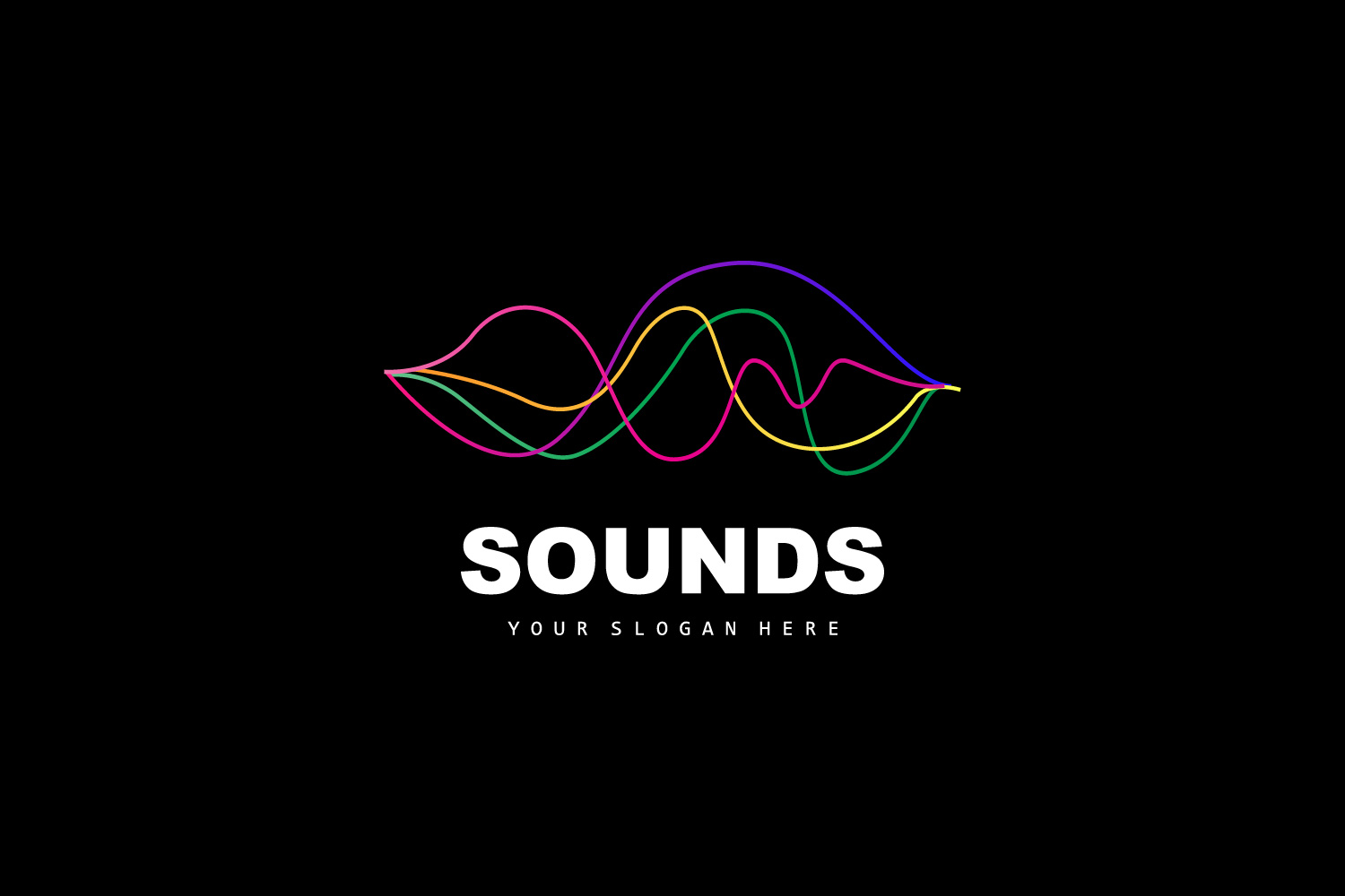 Sound Wave Logo Equalizer Design Music V8