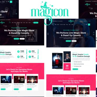 Comedy Illusionist Responsive Website Templates 405881