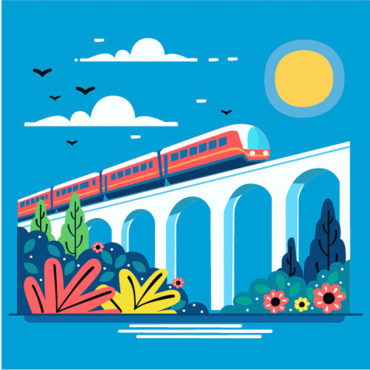 Train Day Illustrations Templates 405979