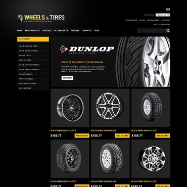 & Tyres ZenCart Templates 40618