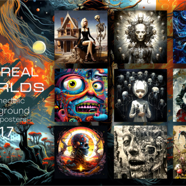 Surreal Posters Illustrations Templates 406060