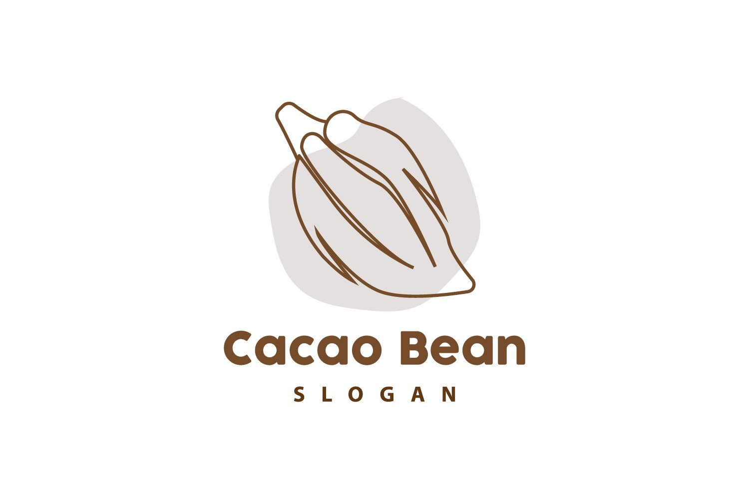 Cacao Bean Logo Premium Design VintageV1