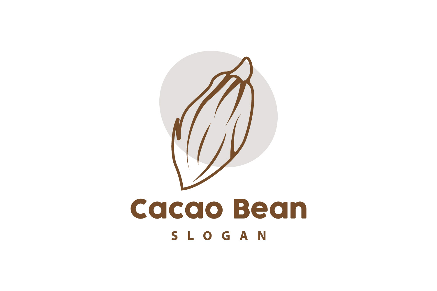 Cacao Bean Logo Premium Design VintageV2