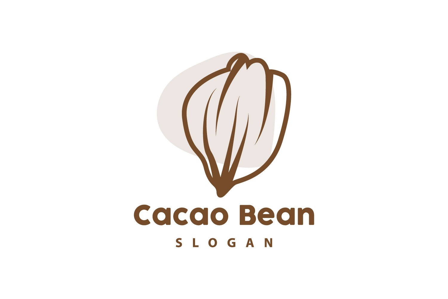 Cacao Bean Logo Premium Design VintageV3
